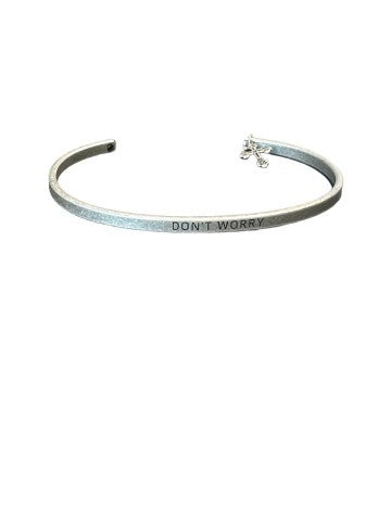 DON'T WORRY Glory Silver petite cuff