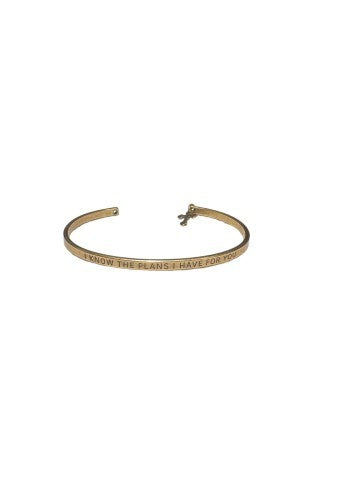 I KNOW THE PLANS I HAVE FOR YOU Glory Gold petite cuff