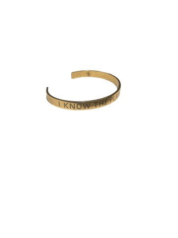 I KNOW THE PLANS I HAVE FOR YOU Glory gold Cuff