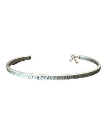 YOUR ZEAL CONSUMES ME Golry Silver petite cuff